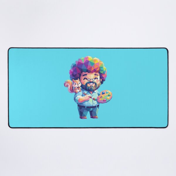 Item preview, Cute Bob Ross with Happy Little Squirrel Geometric Art designed and sold by Karamram Studio.