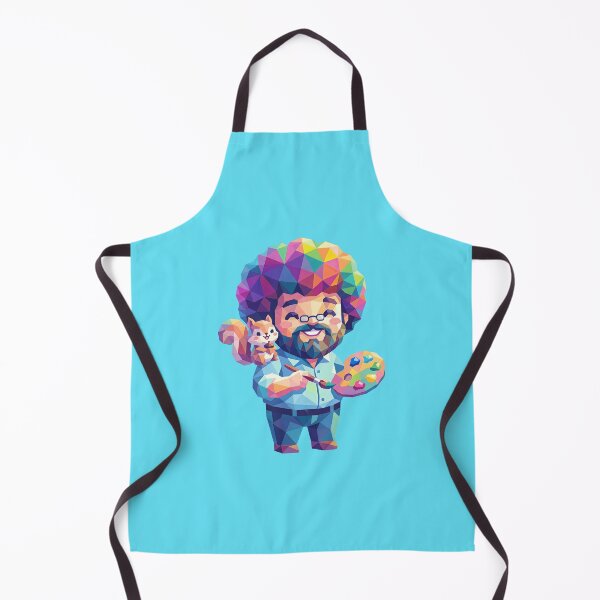Item preview, Cute Bob Ross with Happy Little Squirrel Geometric Art designed and sold by Karamram Studio.