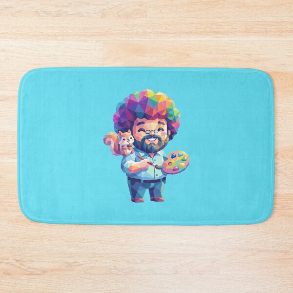 Item preview, Cute Bob Ross with Happy Little Squirrel Geometric Art designed and sold by Karamram Studio.