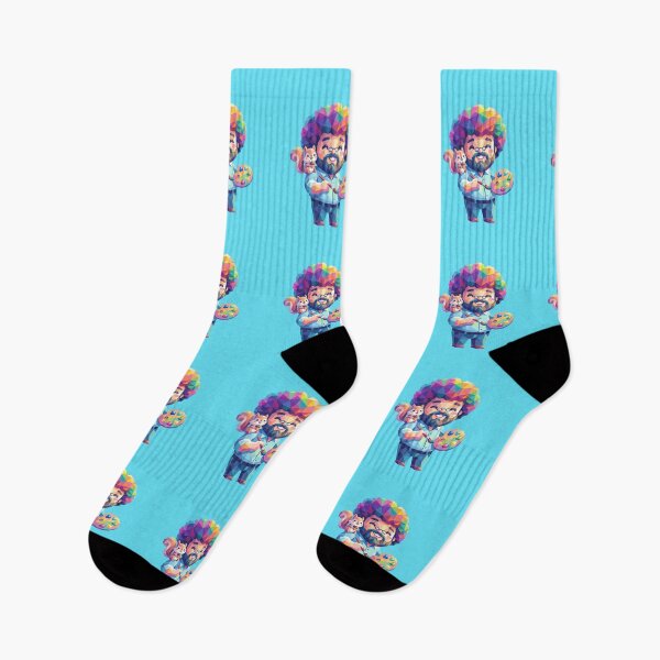 Item preview, Cute Bob Ross with Happy Little Squirrel Geometric Art designed and sold by Karamram Studio.