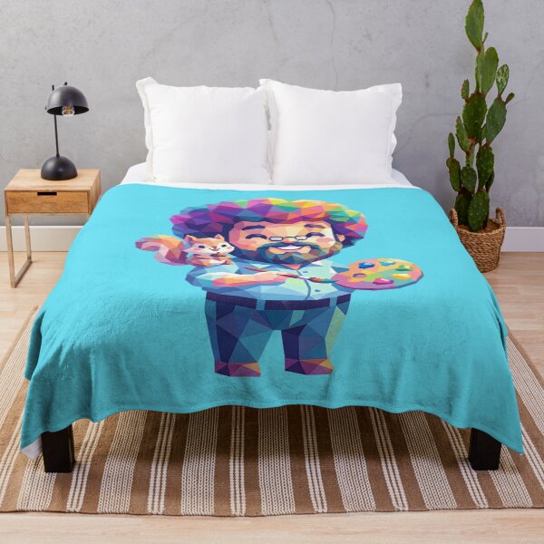 Item preview, Cute Bob Ross with Happy Little Squirrel Geometric Art designed and sold by Karamram Studio.