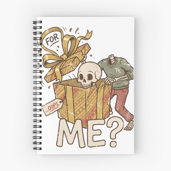 Item preview, Skeleton in Green Sweater Opening Yellow Present Box with Skull Inside designed and sold by MisteryDesigner.