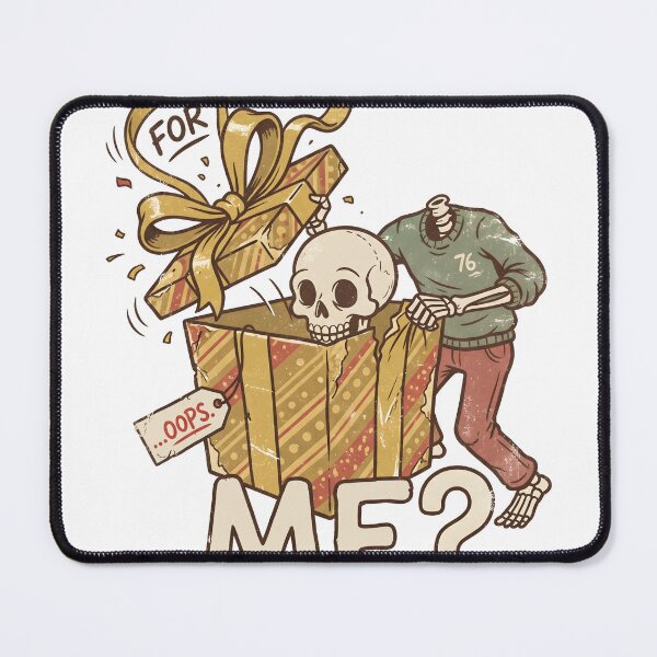 Item preview, Skeleton in Green Sweater Opening Yellow Present Box with Skull Inside designed and sold by MisteryDesigner.