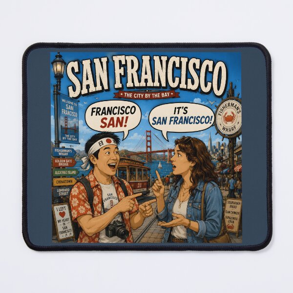 Item preview, San Francisco Funny Japanese Wordplay Travel Retro Design designed and sold by Hornace88studio.