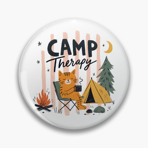 Item preview, Camp Therapy | Cute Camping Cat Retro Adventure Design designed and sold by GroveLaneCreative.