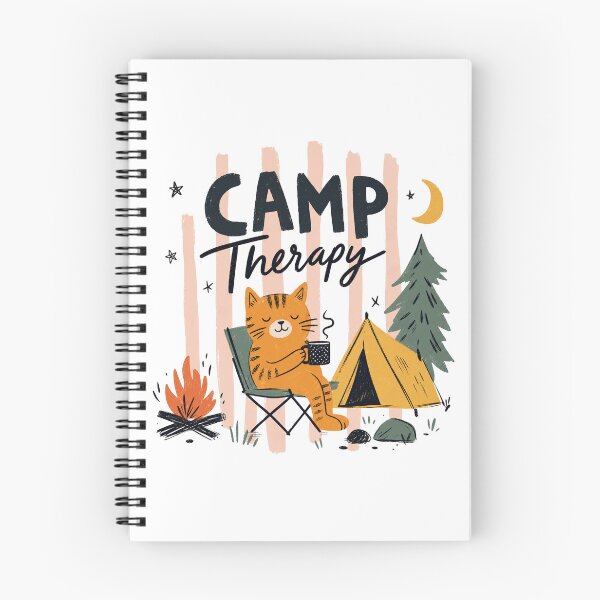 Item preview, Camp Therapy | Cute Camping Cat Retro Adventure Design designed and sold by GroveLaneCreative.