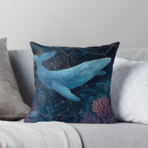 Item preview, Cosmic Humpback Whale Starry Sea Watercolor Art designed and sold by jo-e-basta.