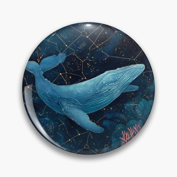 Item preview, Cosmic Humpback Whale Starry Sea Watercolor Art designed and sold by jo-e-basta.