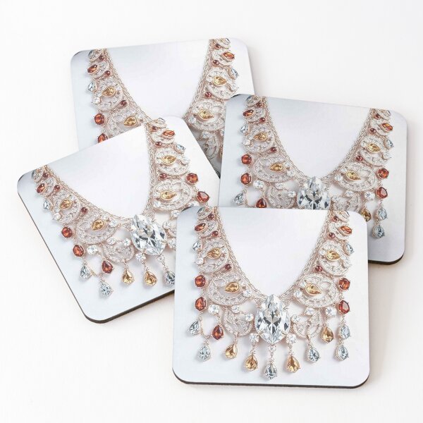 Item preview, Exquisite White Gold Diamond Necklace Design designed and sold by MFMart.