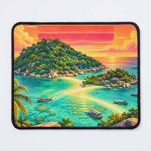 Item preview, KOH TAO – TURTLE PARADISE | Vintage Tropical Travel Poster designed and sold by Spirit of Siam.