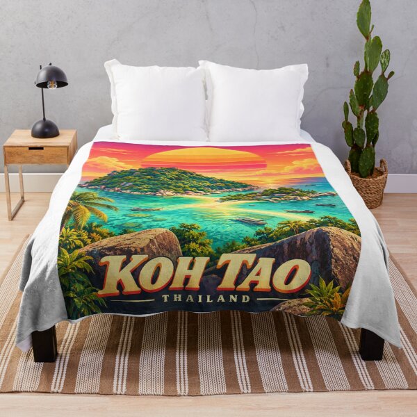Item preview, KOH TAO – TURTLE PARADISE | Vintage Tropical Travel Poster designed and sold by Spirit of Siam.
