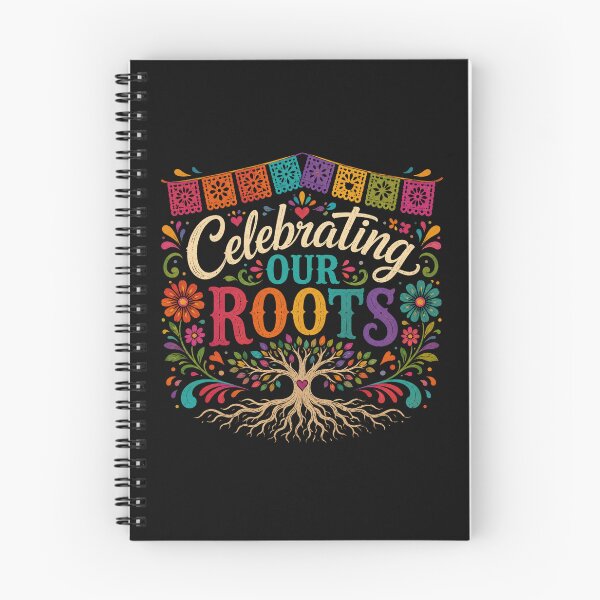 Item preview, Celebrating Our Roots | Hispanic Heritage Month Folk Art Floral Typography Design designed and sold by RJACreative.
