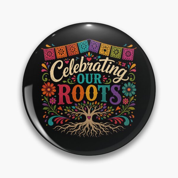 Item preview, Celebrating Our Roots | Hispanic Heritage Month Folk Art Floral Typography Design designed and sold by RJACreative.