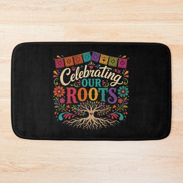 Item preview, Celebrating Our Roots | Hispanic Heritage Month Folk Art Floral Typography Design designed and sold by RJACreative.