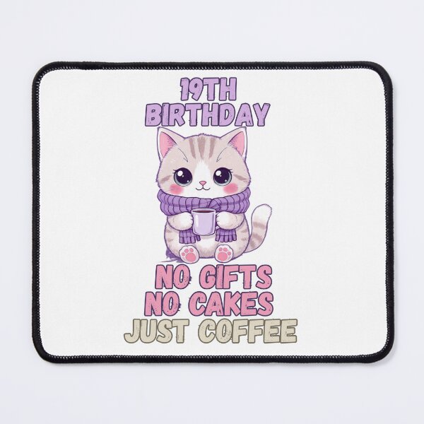 Item preview, 19th Birthday Girl Coffee lover Cute Cat Girl Shirt designed and sold by BellabdO.