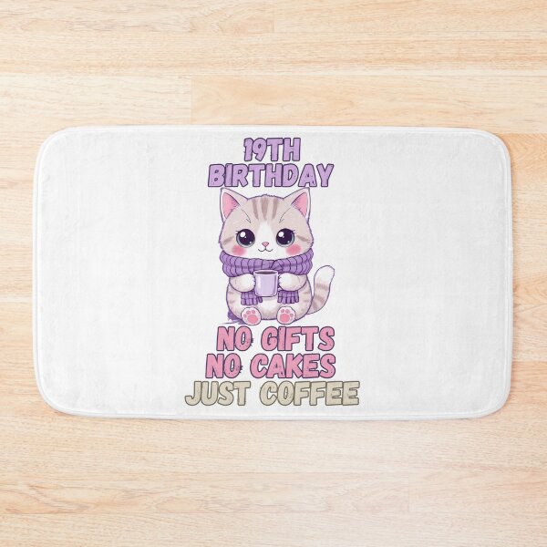 Item preview, 19th Birthday Girl Coffee lover Cute Cat Girl Shirt designed and sold by BellabdO.
