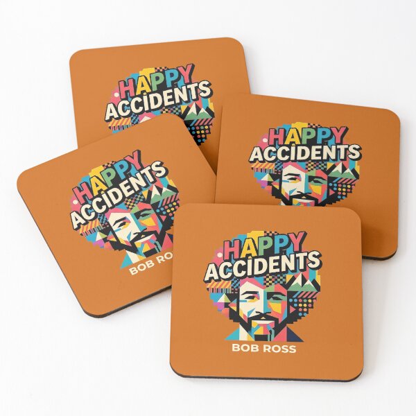 Item preview, Bob Ross "Happy Accidents" Geometric Pop Art  designed and sold by Karamram Studio.