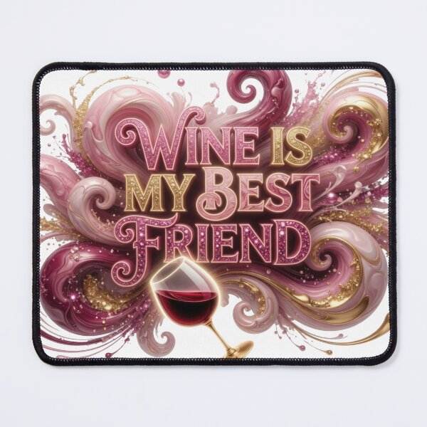 Item preview, Trendy WINE IS MY BEST FRIEND designed and sold by dazzlemakers.