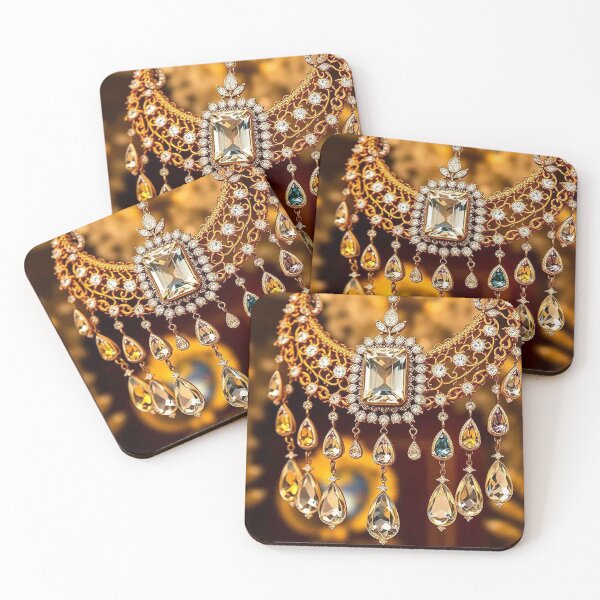 Item preview, Luxury Gold Diamond Cascade Necklace Design designed and sold by MFMart.