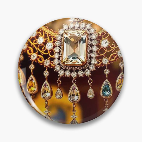 Item preview, Luxury Gold Diamond Cascade Necklace Design designed and sold by MFMart.