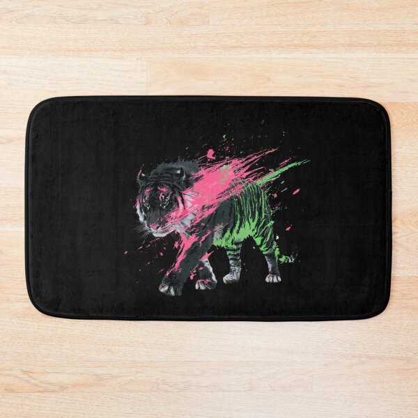 Item preview, Neon Cyber Tiger Synthwave Glitch Art designed and sold by Artmugic.
