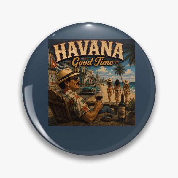 Item preview, Havana Good Time Vintage Cuba Travel Retro Beach Design designed and sold by Hornace88studio.