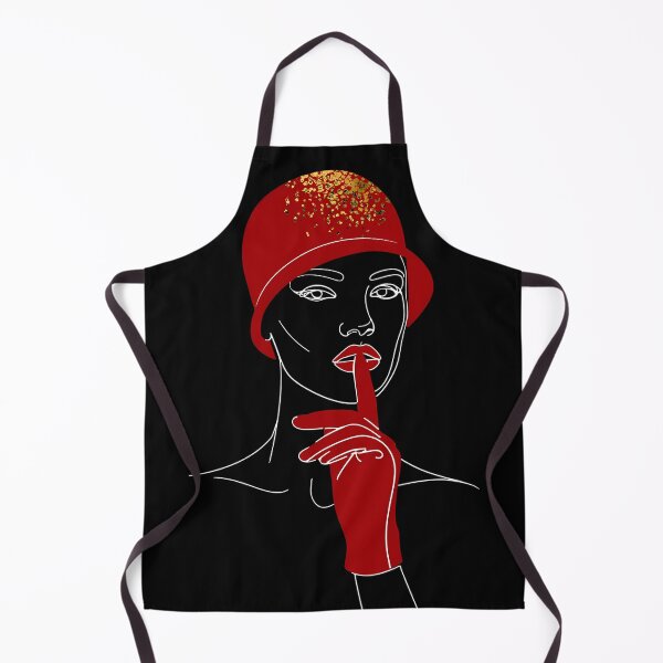 Item preview, Minimalist Woman Line Art Red Hat Elegant Face Illustration designed and sold by jo-e-basta.