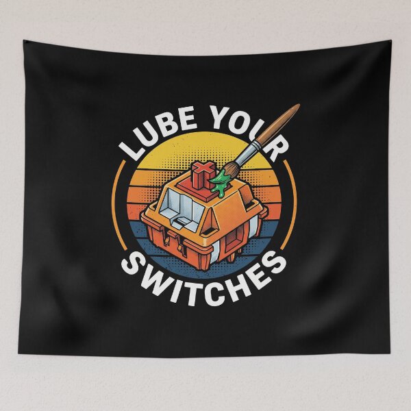 Item preview, Lube Your Switches Retro Sunset Keyboard Modding designed and sold by AdyKurniawan.