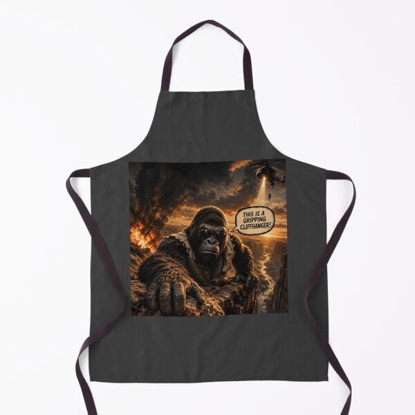 Item preview, Gorilla Grip Funny Cliffhanger Gorilla Pun Retro Design designed and sold by Hornace88studio.