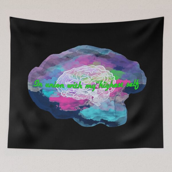 Item preview, In Union With My Highest Self – Spiritual Mindfulness Brain Art designed and sold by aadventures.