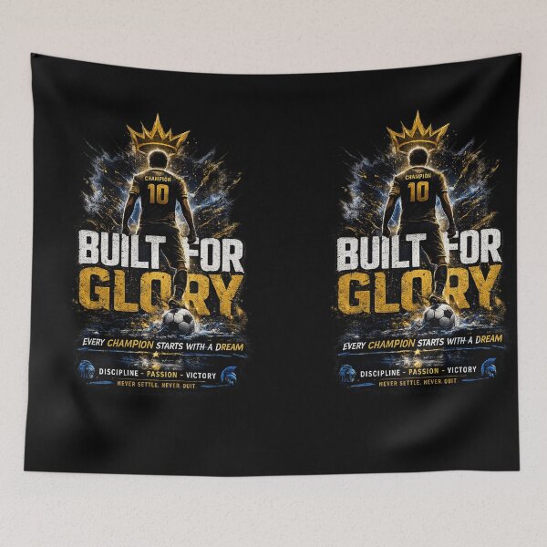 Item preview, Built For Glory Soccer Motivation T-Shirt designed and sold by LegendCourt.