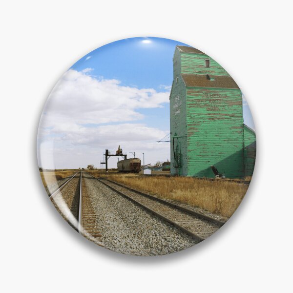 Item preview, Historic grain elevator next to the railway tracks | Agricultural machinery and grain storage facility designed and sold by Mahilis.
