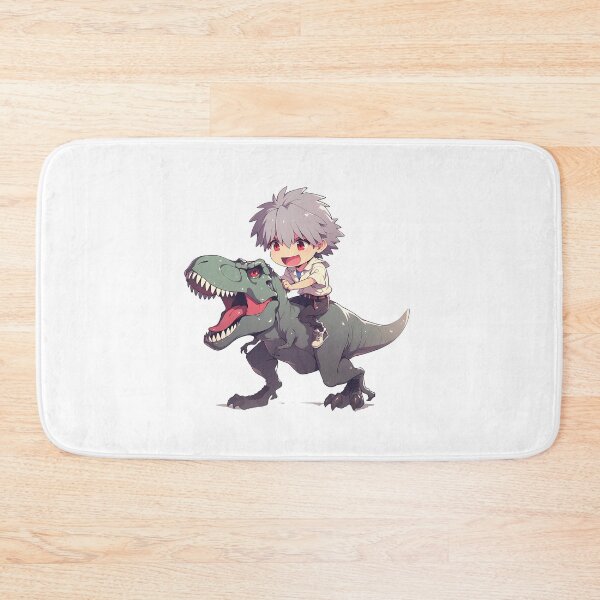 Item preview, Kaworu Nagisa Neon Genesis Evangelion Chibi Dinosaur Joyride designed and sold by Dashsopaner.