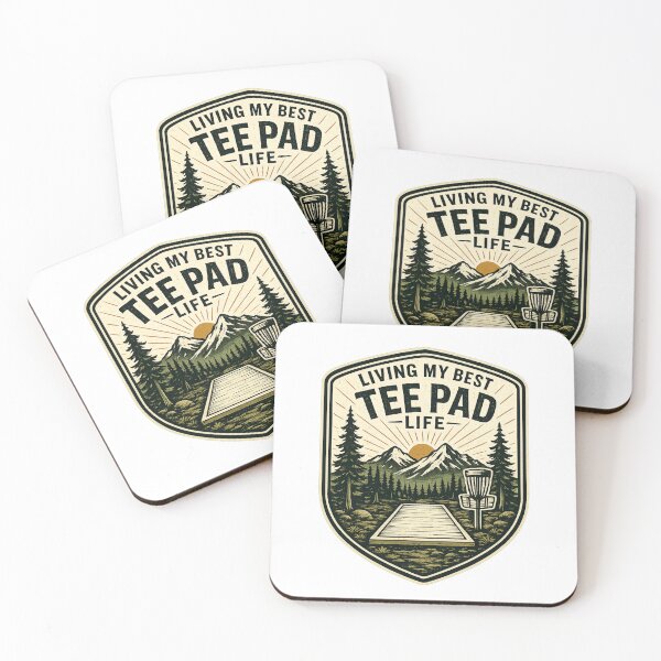 Item preview, Living My Best Tee Pad Life Disc Golf Tee Pad designed and sold by InkRoot01.