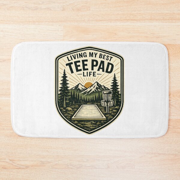 Item preview, Living My Best Tee Pad Life Disc Golf Tee Pad designed and sold by InkRoot01.
