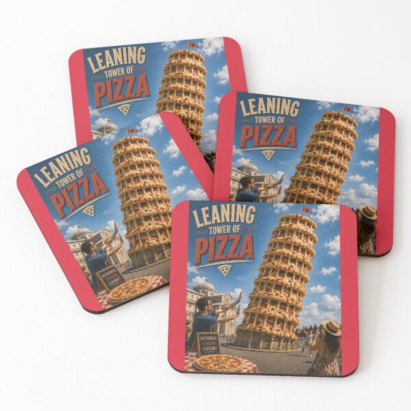 Item preview, Leaning Tower of Pizza Funny Italian Food Pun Retro Design designed and sold by Hornace88studio.