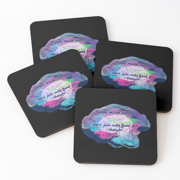 Item preview, Happy Secure People Don't Join Cults – Critical Thinking Quote Art designed and sold by aadventures.
