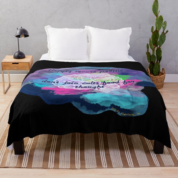 Item preview, Happy Secure People Don't Join Cults – Critical Thinking Quote Art designed and sold by aadventures.