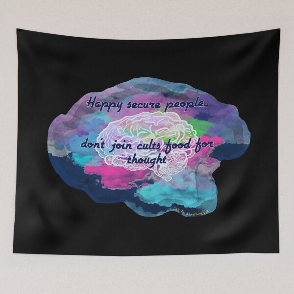 Item preview, Happy Secure People Don't Join Cults – Critical Thinking Quote Art designed and sold by aadventures.