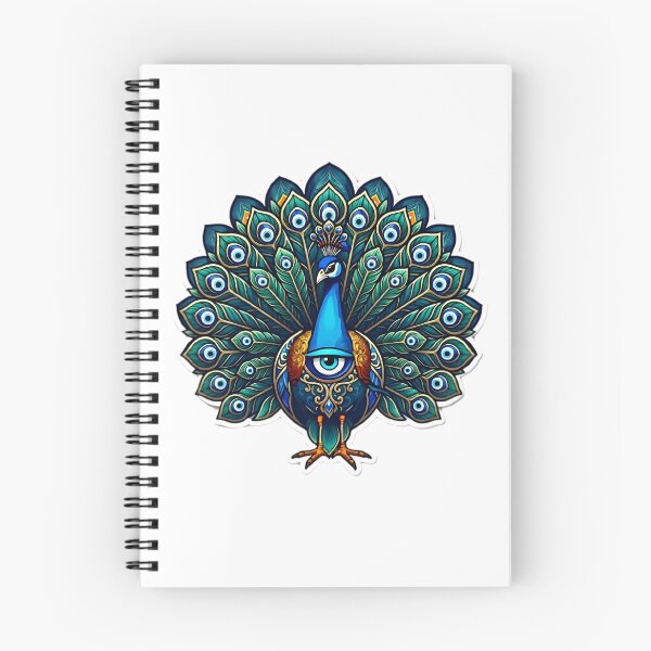 Item preview, Mystic Evil Eye Peacock Spiritual Protection Art designed and sold by WhiteLightPrint.