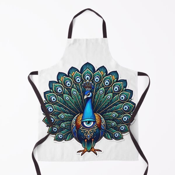 Item preview, Mystic Evil Eye Peacock Spiritual Protection Art designed and sold by WhiteLightPrint.