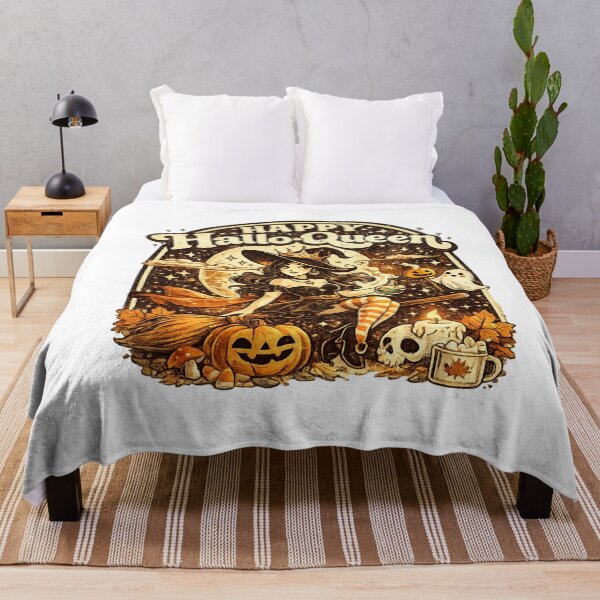 Artikelvorschau, Fröhliche Hallo-Königin | Retro-Hexen-Halloween-Design entworfen und verkauft von mocci10.
