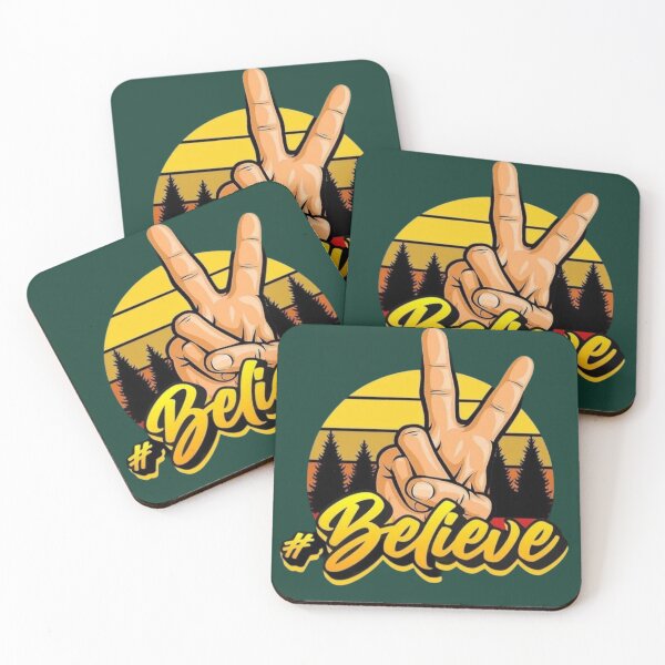 Item preview, Believe Peace Sign Retro Sunset Vintage Aesthetic Quote designed and sold by GlowAura7.