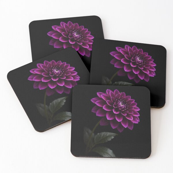 Item preview, Stunning Purple Dahlia Blossom on Black designed and sold by bellaever.