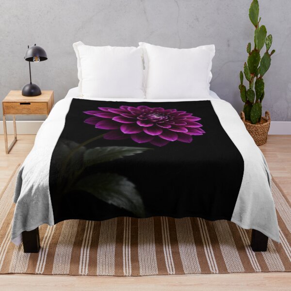 Item preview, Stunning Purple Dahlia Blossom on Black designed and sold by bellaever.