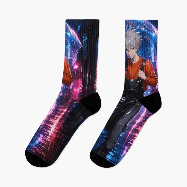 Item preview, Kaworu Nagisa Neon Genesis Evangelion Neon Rain Walk designed and sold by Dashsopaner.