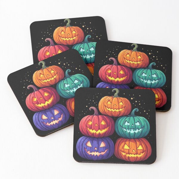 Item preview, Colorful Jack O Lantern Pumpkin Cluster Halloween Design designed and sold by alizye.