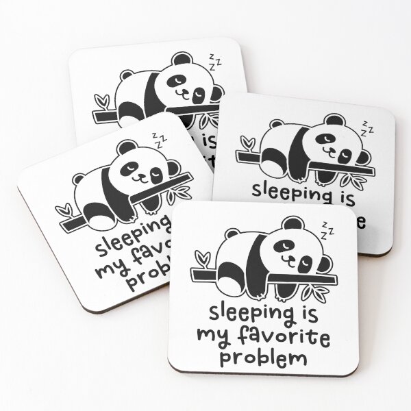 Item preview, Sleeping is My Favorite Problem - Funny Sleepy Panda designed and sold by gunaone-design.