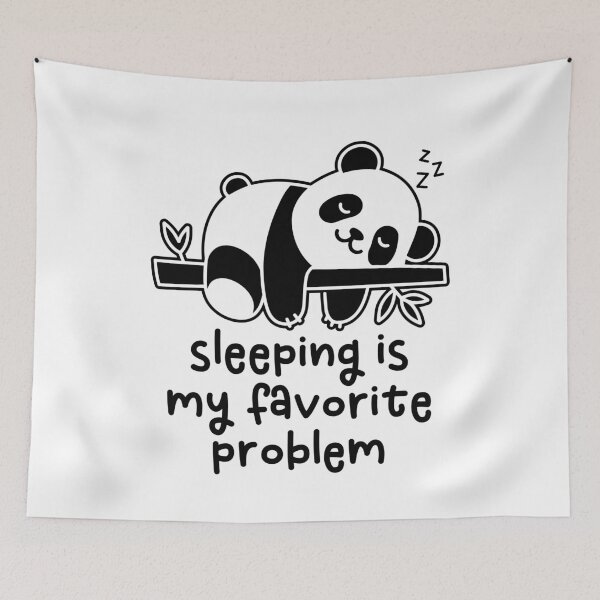 Item preview, Sleeping is My Favorite Problem - Funny Sleepy Panda designed and sold by gunaone-design.
