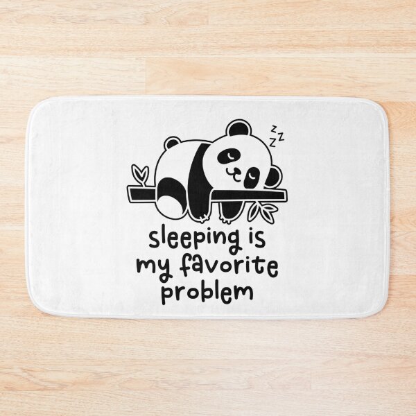 Item preview, Sleeping is My Favorite Problem - Funny Sleepy Panda designed and sold by gunaone-design.